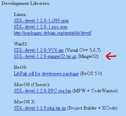 Setting up SDL in MinGW Developer Studio