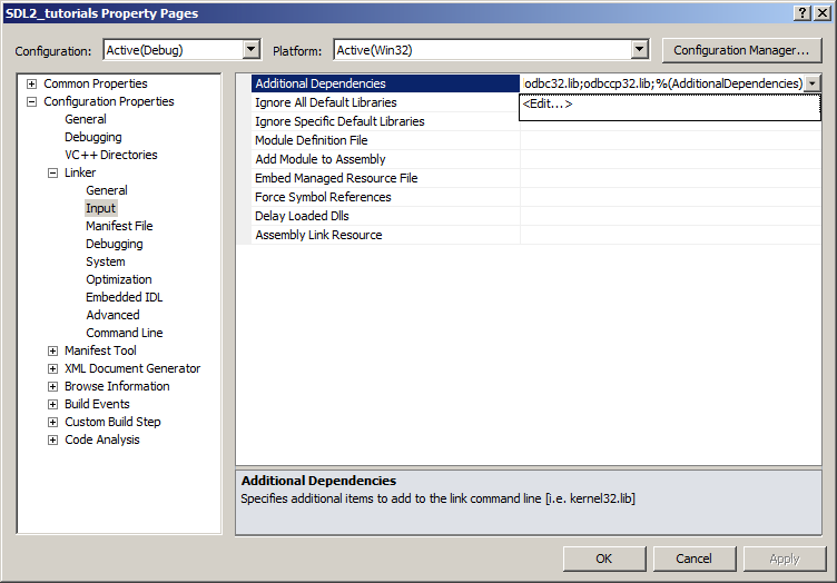 Lazy Foo' Productions - Setting up SDL Extension Libraries on Visual Studio  2010 Ultimate