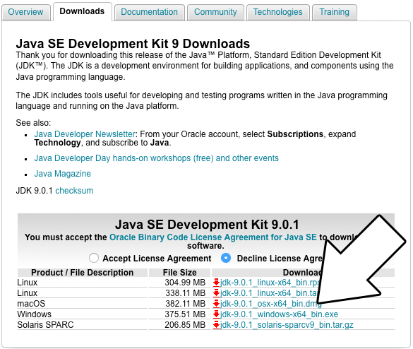 JDK download