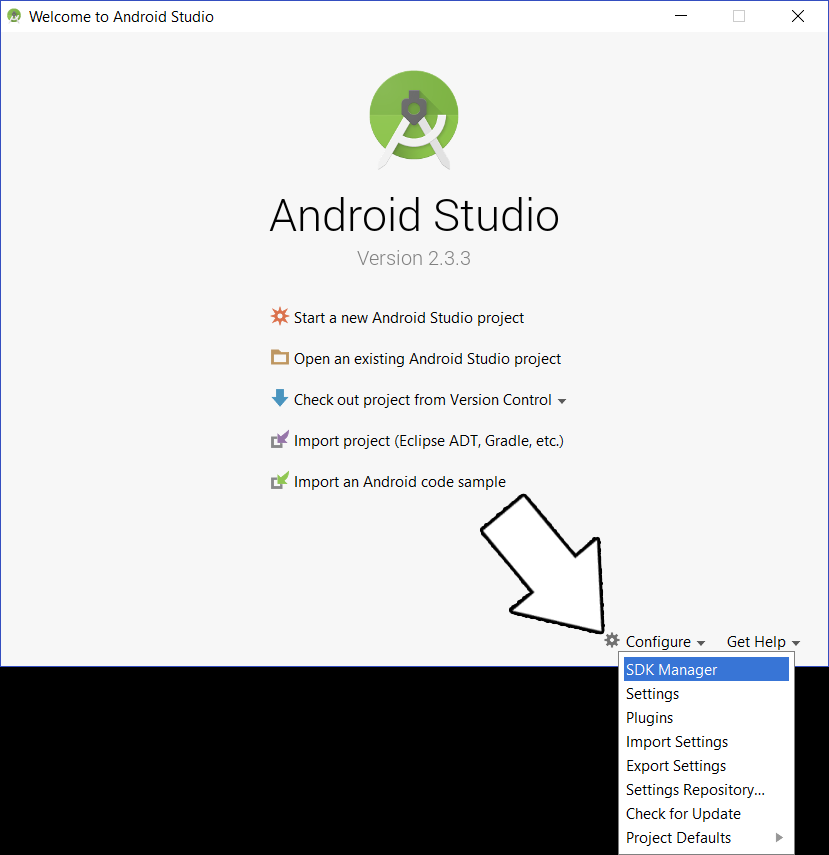 android studio 2.3 emulator won