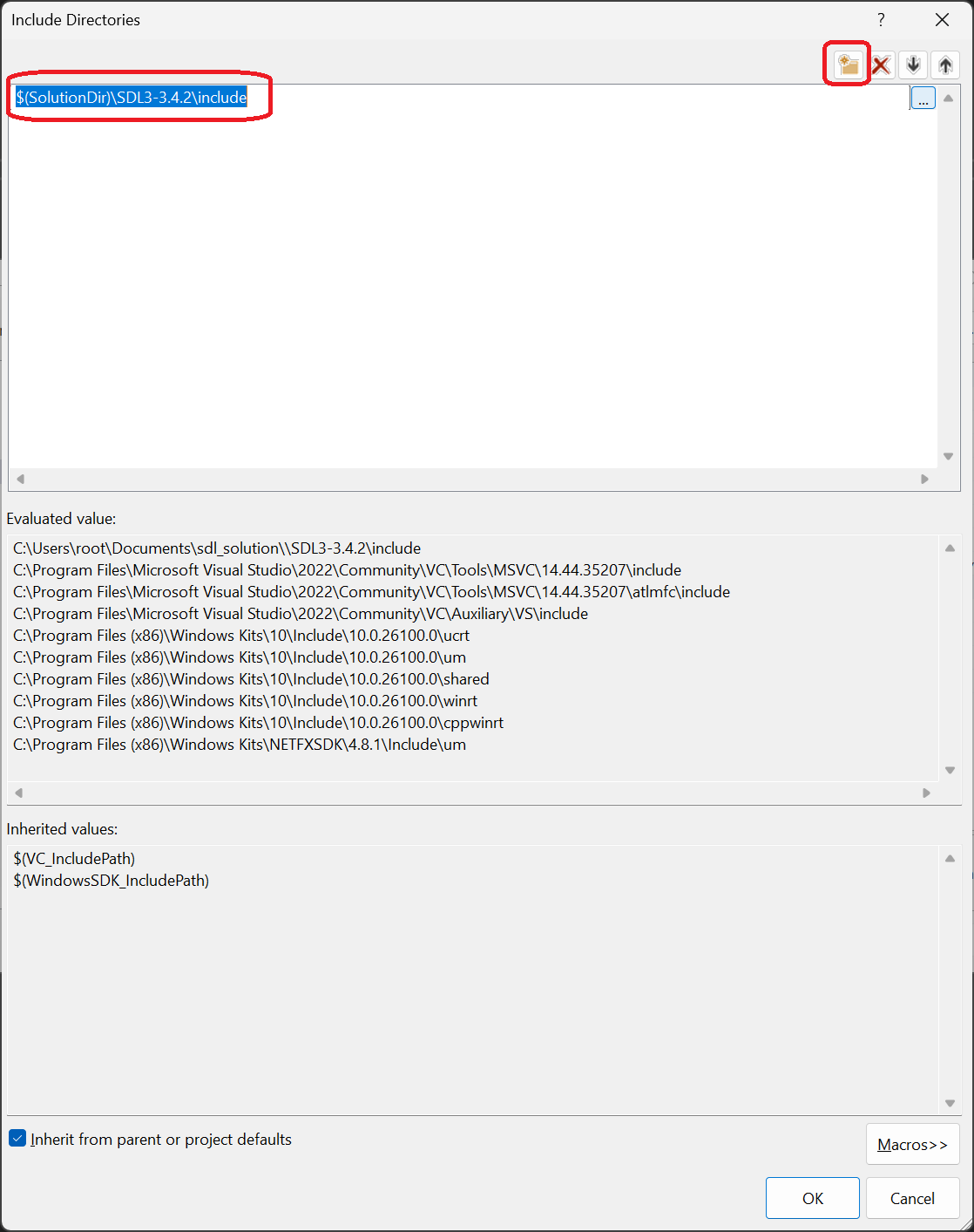 Add Include Directories
