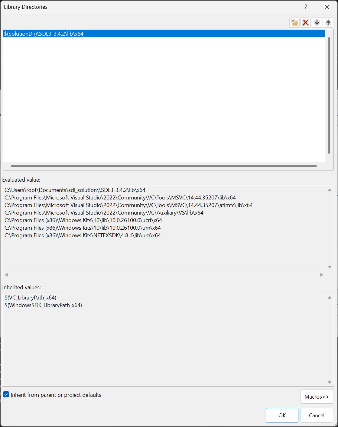 Add Library Directories