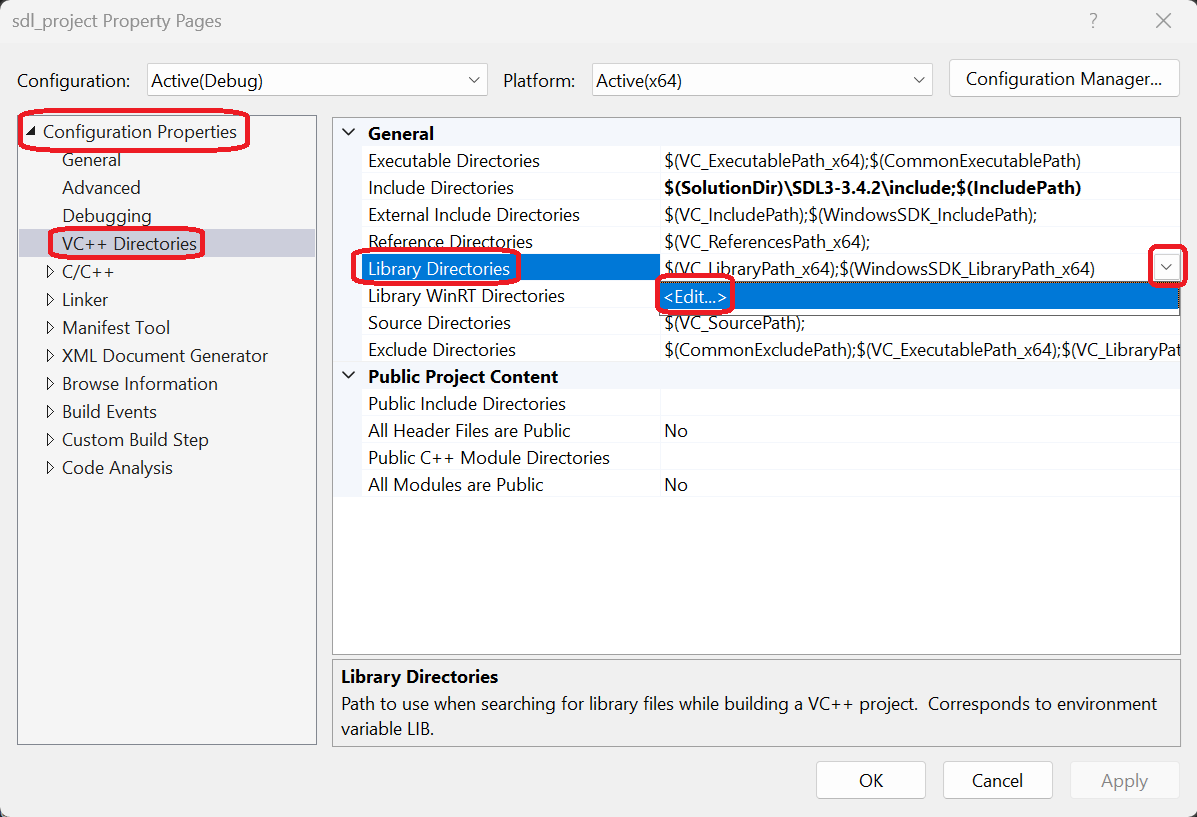 Edit Library Directories